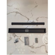 Душевой трап (лоток) AltroBagno Beni aggiuntivi AltroBagnoFD071214NeOp 80 см, с решеткой, 2 в 1 под плитку, черный матовый