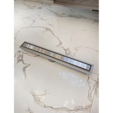 Душевой трап (лоток) AltroBagno Beni aggiuntivi AltroBagnoFD071213Cr 80 см, с решеткой, 2 в 1 под плитку, нержавеющая сталь