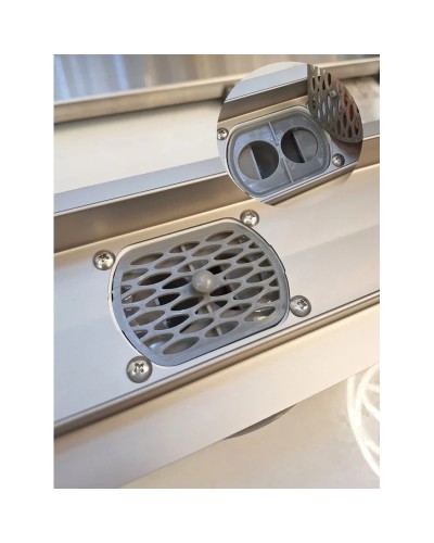 Душевой трап (лоток) AltroBagno Beni aggiuntivi AltroBagnoFD071213Cr 80 см, с решеткой, 2 в 1 под плитку, нержавеющая сталь