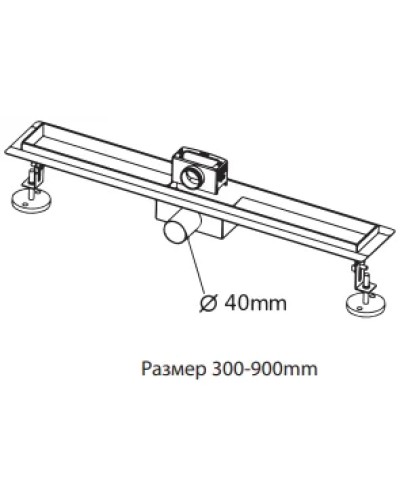 Душевой трап (лоток) AltroBagno Beni aggiuntivi AltroBagnoFD071212OrSp 70 см, с решеткой, 2 в 1 под плитку, золотой матовый