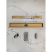 Душевой трап (лоток) AltroBagno Beni aggiuntivi AltroBagnoFD071212OrSp 70 см, с решеткой, 2 в 1 под плитку, золотой матовый