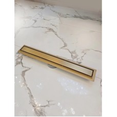 Душевой трап (лоток) AltroBagno Beni aggiuntivi AltroBagnoFD071212OrSp 70 см, с решеткой, 2 в 1 под плитку, золотой матовый