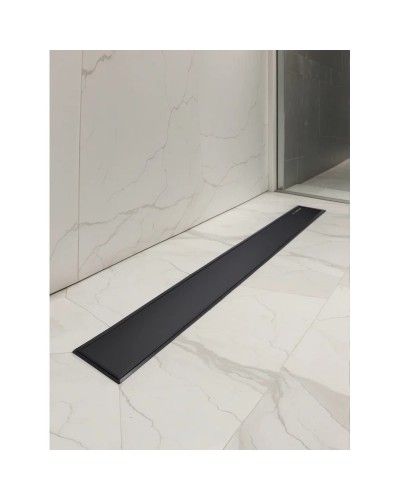 Душевой трап (лоток) AltroBagno Beni aggiuntivi AltroBagnoFD071211NeOp 70 см, с решеткой, 2 в 1 под плитку, черный матовый