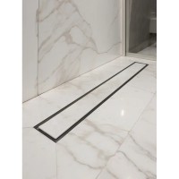 Душевой трап (лоток) AltroBagno Beni aggiuntivi AltroBagnoFD071211NeOp 70 см, с решеткой, 2 в 1 под плитку, черный матовый