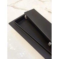 Душевой трап (лоток) AltroBagno Beni aggiuntivi AltroBagnoFD071211NeOp 70 см, с решеткой, 2 в 1 под плитку, черный матовый