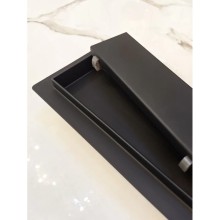 Душевой трап (лоток) AltroBagno Beni aggiuntivi AltroBagnoFD071211NeOp 70 см, с решеткой, 2 в 1 под плитку, черный матовый