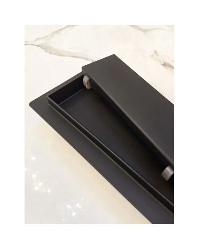 Душевой трап (лоток) AltroBagno Beni aggiuntivi AltroBagnoFD071211NeOp 70 см, с решеткой, 2 в 1 под плитку, черный матовый