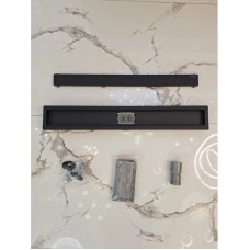 Душевой трап (лоток) AltroBagno Beni aggiuntivi AltroBagnoFD071211NeOp 70 см, с решеткой, 2 в 1 под плитку, черный матовый