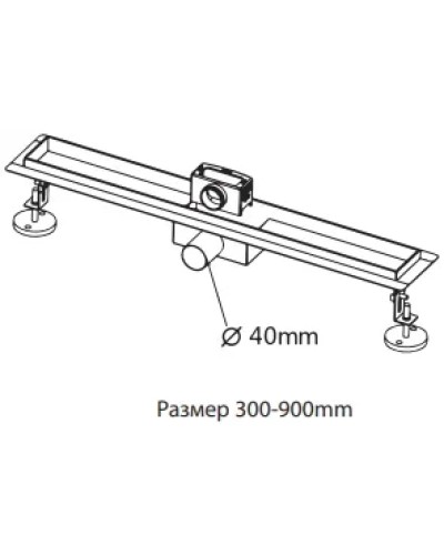 Душевой трап (лоток) AltroBagno Beni aggiuntivi AltroBagnoFD071210Cr 70 см, с решеткой, 2 в 1 под плитку, нержавеющая сталь