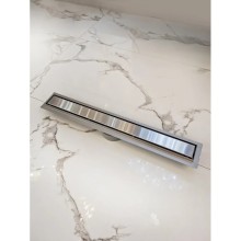 Душевой трап (лоток) AltroBagno Beni aggiuntivi AltroBagnoFD071210Cr 70 см, с решеткой, 2 в 1 под плитку, нержавеющая сталь