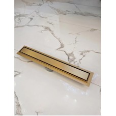 Душевой трап (лоток) AltroBagno Beni aggiuntivi AltroBagnoFD071209OrSp 60 см, с решеткой, 2 в 1 под плитку, золотой матовый