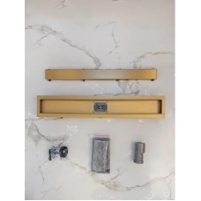 Душевой трап (лоток) AltroBagno Beni aggiuntivi AltroBagnoFD071209OrSp 60 см, с решеткой, 2 в 1 под плитку, золотой матовый