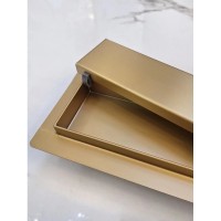 Душевой трап (лоток) AltroBagno Beni aggiuntivi AltroBagnoFD071209OrSp 60 см, с решеткой, 2 в 1 под плитку, золотой матовый