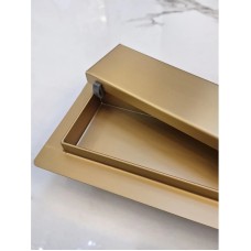 Душевой трап (лоток) AltroBagno Beni aggiuntivi AltroBagnoFD071209OrSp 60 см, с решеткой, 2 в 1 под плитку, золотой матовый