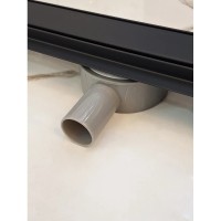 Душевой трап (лоток) AltroBagno Beni aggiuntivi AltroBagnoFD071208NeOp 60 см, с решеткой, 2 в 1 под плитку, черный матовый