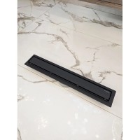 Душевой трап (лоток) AltroBagno Beni aggiuntivi AltroBagnoFD071208NeOp 60 см, с решеткой, 2 в 1 под плитку, черный матовый