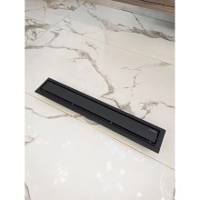 Душевой трап (лоток) AltroBagno Beni aggiuntivi AltroBagnoFD071208NeOp 60 см, с решеткой, 2 в 1 под плитку, черный матовый