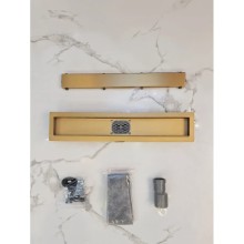 Душевой трап (лоток) AltroBagno Beni aggiuntivi AltroBagnoFD071206OrSp 50 см, с решеткой, 2 в 1 под плитку, золотой матовый