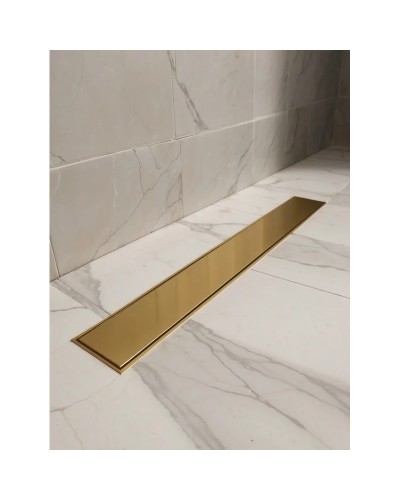 Душевой трап (лоток) AltroBagno Beni aggiuntivi AltroBagnoFD071206OrSp 50 см, с решеткой, 2 в 1 под плитку, золотой матовый