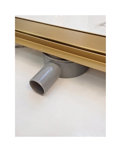 Душевой трап (лоток) AltroBagno Beni aggiuntivi AltroBagnoFD071206OrSp 50 см, с решеткой, 2 в 1 под плитку, золотой матовый