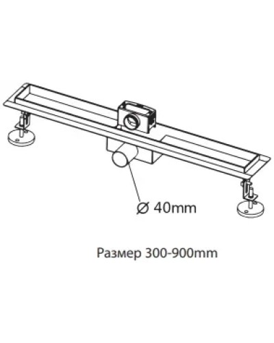 Душевой трап (лоток) AltroBagno Beni aggiuntivi AltroBagnoFD071206OrSp 50 см, с решеткой, 2 в 1 под плитку, золотой матовый