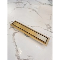 Душевой трап (лоток) AltroBagno Beni aggiuntivi AltroBagnoFD071206OrSp 50 см, с решеткой, 2 в 1 под плитку, золотой матовый