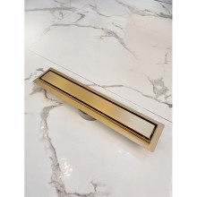 Душевой трап (лоток) AltroBagno Beni aggiuntivi AltroBagnoFD071206OrSp 50 см, с решеткой, 2 в 1 под плитку, золотой матовый