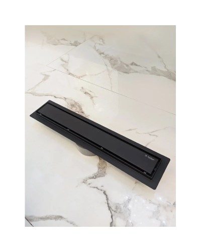 Душевой трап (лоток) AltroBagno Beni aggiuntivi AltroBagnoFD071205NeOp 50 см, с решеткой, 2 в 1 под плитку, черный матовый