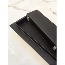 Душевой трап (лоток) AltroBagno Beni aggiuntivi AltroBagnoFD071205NeOp 50 см, с решеткой, 2 в 1 под плитку, черный матовый