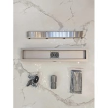 Душевой трап (лоток) AltroBagno Beni aggiuntivi AltroBagnoFD071204Cr 50 см, с решеткой, 2 в 1 под плитку, нержавеющая сталь