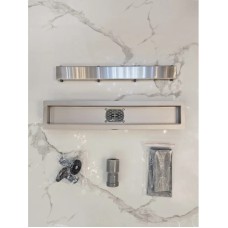 Душевой трап (лоток) AltroBagno Beni aggiuntivi AltroBagnoFD071204Cr 50 см, с решеткой, 2 в 1 под плитку, нержавеющая сталь