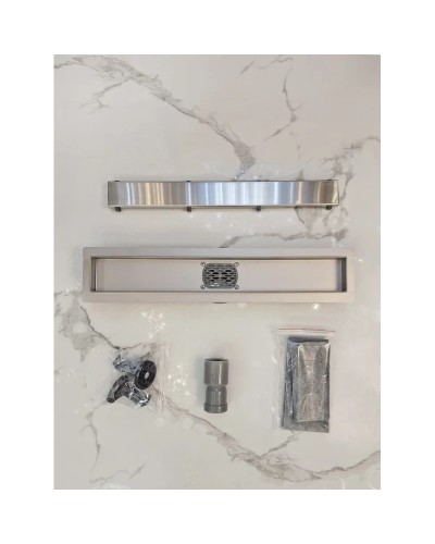 Душевой трап (лоток) AltroBagno Beni aggiuntivi AltroBagnoFD071204Cr 50 см, с решеткой, 2 в 1 под плитку, нержавеющая сталь