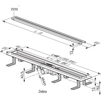 Душевой канал 850 мм Ravak Zebra X01434