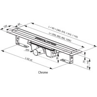 Душевой канал 300 мм Ravak Chrome X01426