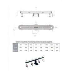 Душевой канал 1150 мм Pestan Confluo Premium Slim Line 13100038