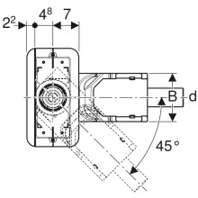 Душевой канал 300-900 мм нержавеющая сталь Geberit Cleanline 20 152.450.KS.1