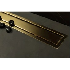 Душевой канал 450 мм 2 в 1 с основой под плитку Pestan Confluo Premium Gold Line 13100051