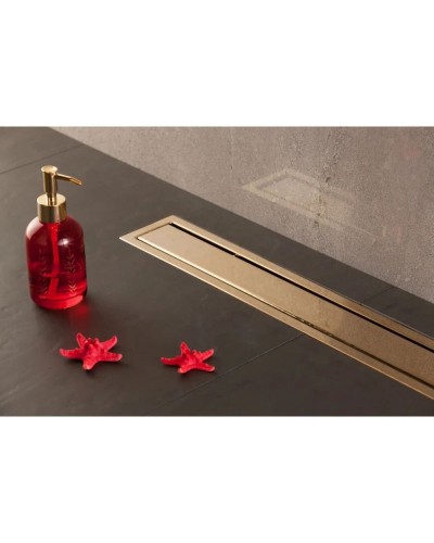 Душевой канал 450 мм 2 в 1 с основой под плитку Pestan Confluo Premium Gold Line 13100051