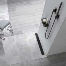 Душевой трап (лоток) Vincea Optima Bukle SAY.601.60.B.M.S.BUK 60 см, с решеткой, перфорированный, черный матовый