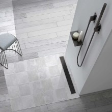 Душевой трап (лоток) Vincea Optima Duz SAY.601.60.B.M.S.DUZ 60 см, с решеткой, щелевой, черный матовый