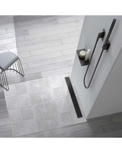 Душевой трап (лоток) Vincea Optima Duz SAY.601.60.B.M.S.DUZ 60 см, с решеткой, щелевой, черный матовый