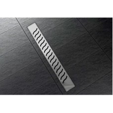 Душевой трап (лоток) Vincea Almira Bukle SAY.605.80.P.BUKLE 80 см, с решеткой, перфорированный, хром