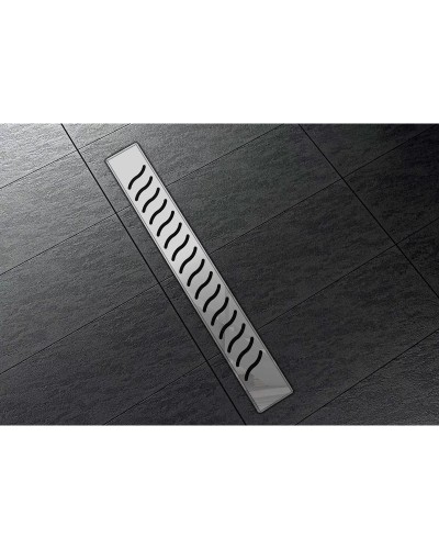 Душевой трап (лоток) Vincea Almira Bukle SAY.605.80.P.BUKLE 80 см, с решеткой, перфорированный, хром