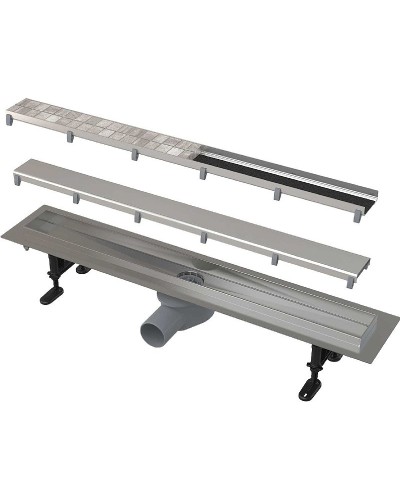 Душевой лоток Alcaplast Fit and Go AG071401750 (APZ13-DOUBLE9-750) с решеткой Хром / полая под плитку