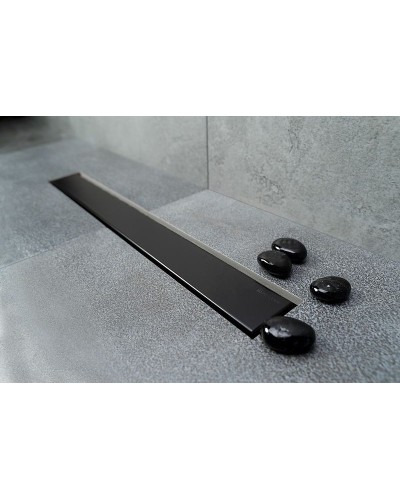 Душевой лоток Pestan Confluo Frameless Line 750 Black Matte 13701321 с решеткой Черный матовый / полая под плитку