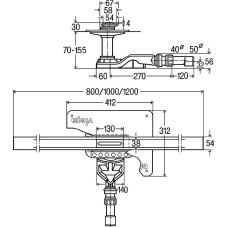 Душевой лоток Viega Advantix Cleviva 794507 с решеткой Матовый хром