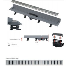 Душевой лоток Alcaplast Wall APZ30-650M с решеткой Хром