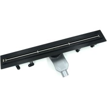 Душевой лоток Timo Premium 80 INF-80-S50R Черной решеткой