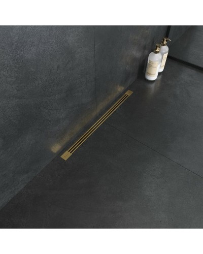 Душевой лоток Boheme B&T Infinity 80 981-80-G с решеткой Золото