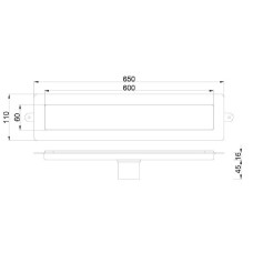 Душевой лоток Boheme Premium Linear 60 982-60-CR с решеткой Хром